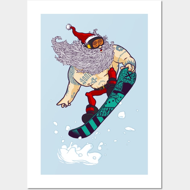 Klaus - Rad Santa Claus Wall Art by vo_maria